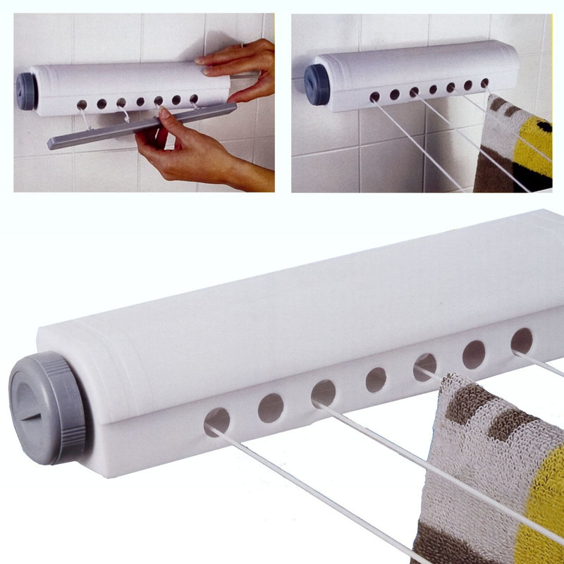 Symple Stuff Automatic Washing Line WallMounted Drying Rack & Reviews Wayfair.co.uk